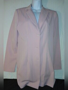 Pre-loved Women's Blush Pink Long Blazer Jacket.